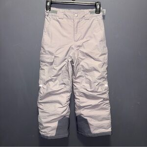 Boys Columbia Fleece Lined Adjustable Snow Pants Gray - Small (8) Cargo Pockets
